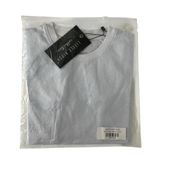 NEW Little Bipsy white basic tee (5T-6) - Picture 1 of 6